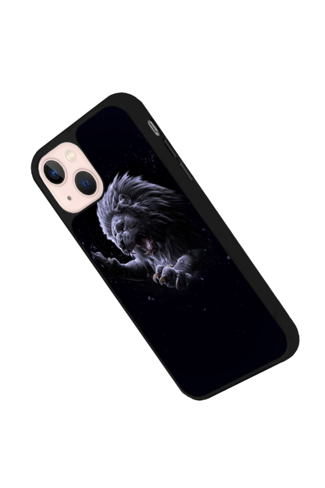 iPhone 13/14 Uyumlu Aslan Tasarımlı Glossy Premium Kılıf