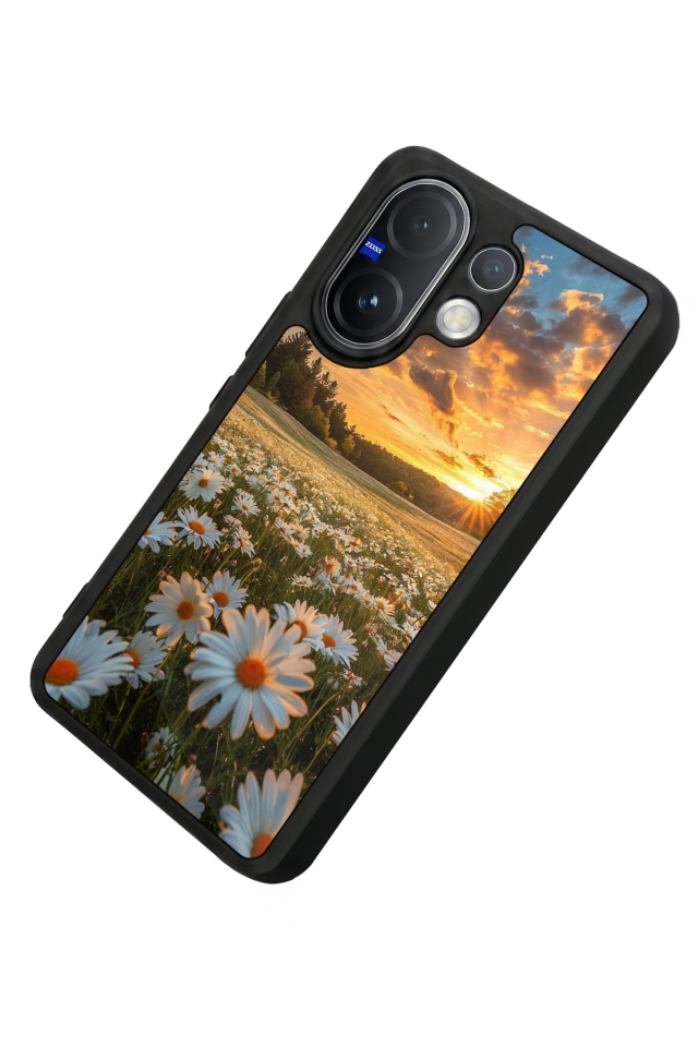 Vivo V60 Uyumlu Cicek Tasarımlı Glossy Premium Kılıf