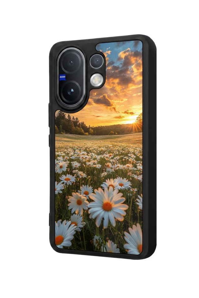 Vivo V60 Uyumlu Cicek Tasarımlı Glossy Premium Kılıf