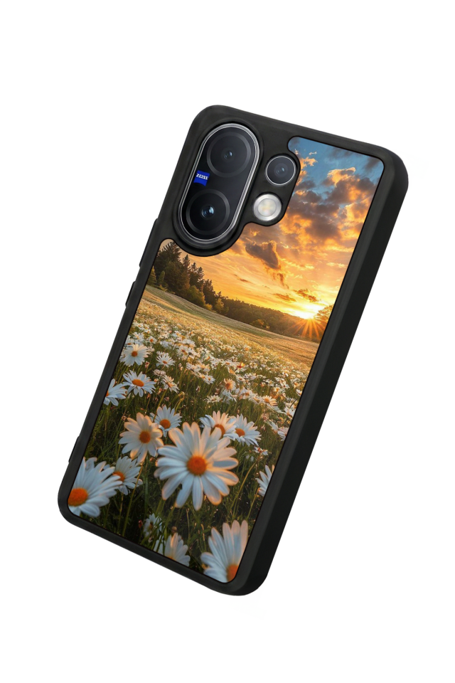 Vivo V60 Uyumlu Cicek Tasarımlı Glossy Premium Kılıf