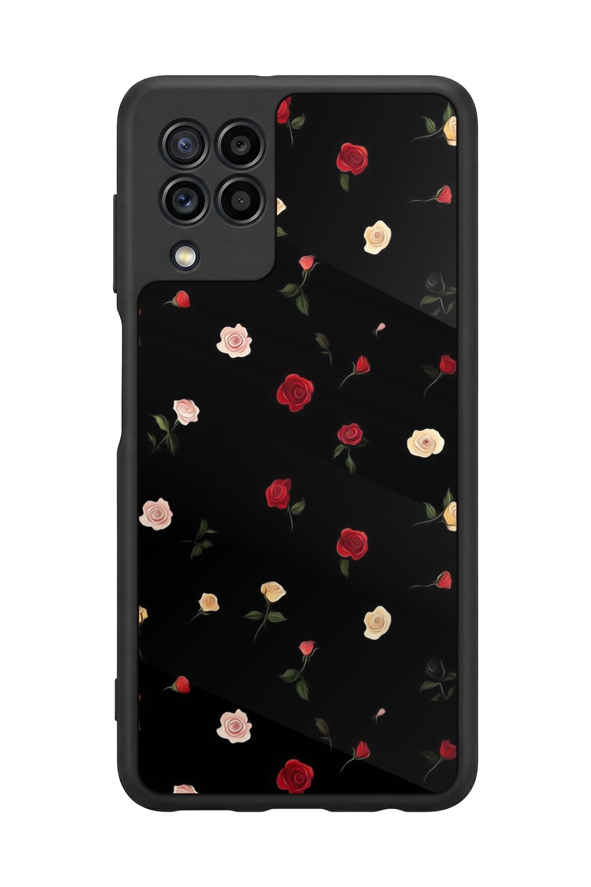 Samsung Galaxy M32 Uyumlu Floral Tasarımlı Glossy Premium Kılıf