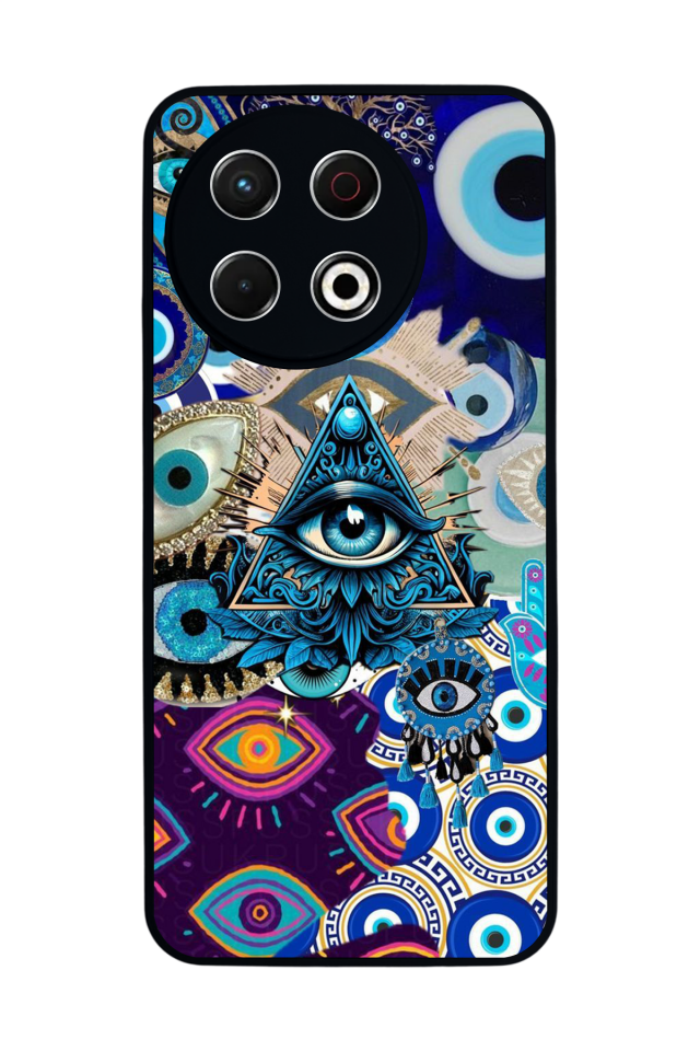 Tecno Spark 30 Pro Uyumlu Göz Tasarımlı Glossy Premium Kılıf