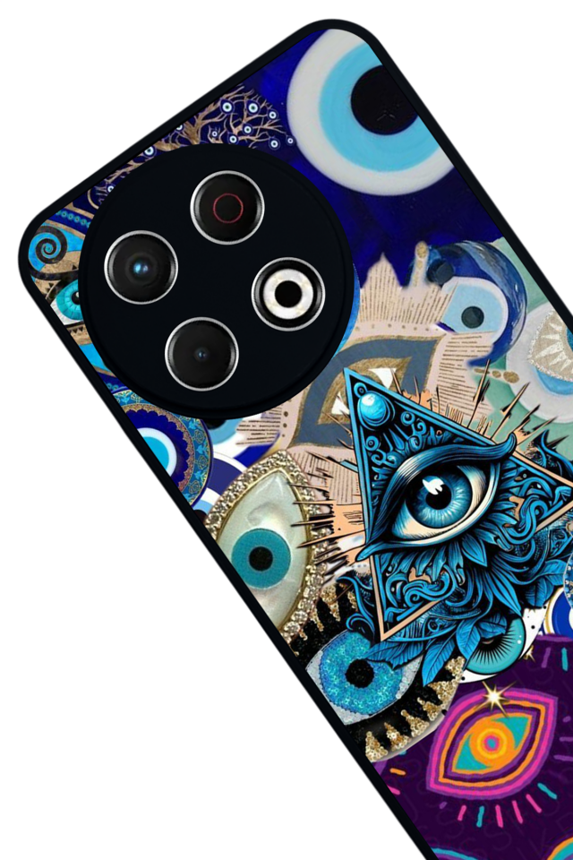 Tecno Spark 30 Pro Uyumlu Göz Tasarımlı Glossy Premium Kılıf