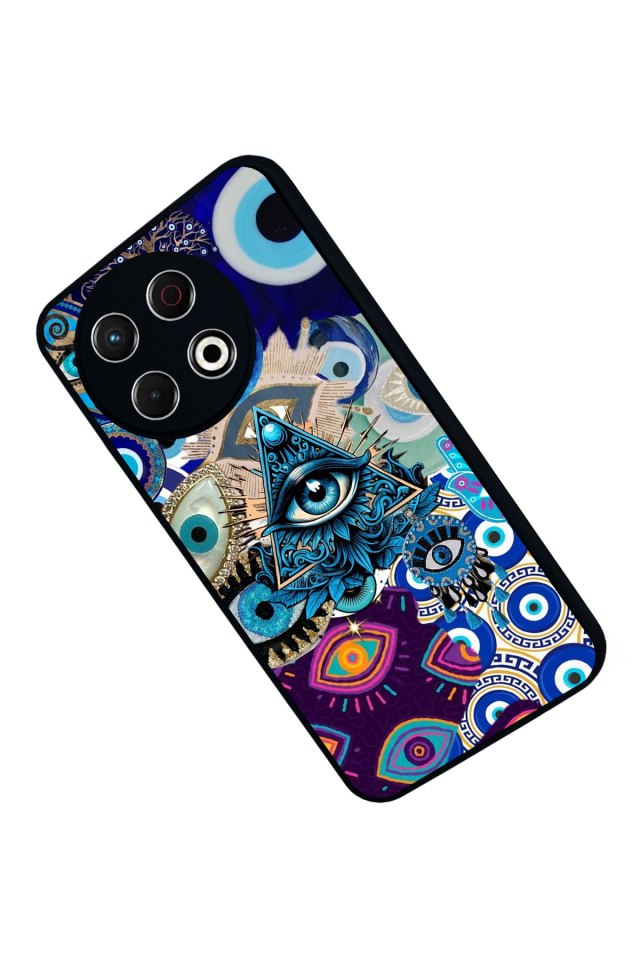 Tecno Spark 30 Pro Uyumlu Göz Tasarımlı Glossy Premium Kılıf