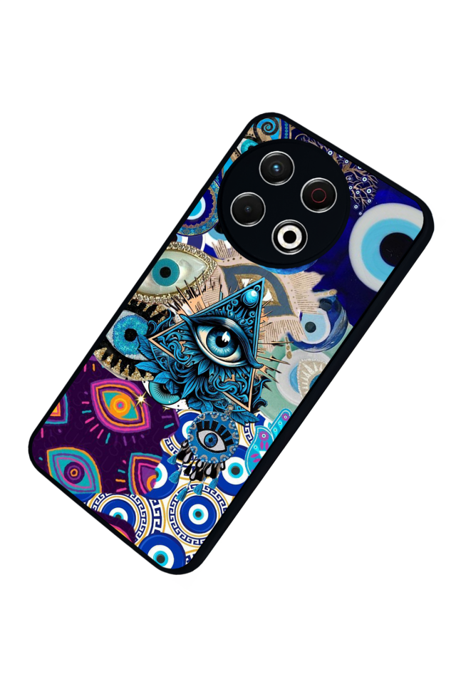 Tecno Spark 30 Pro Uyumlu Göz Tasarımlı Glossy Premium Kılıf