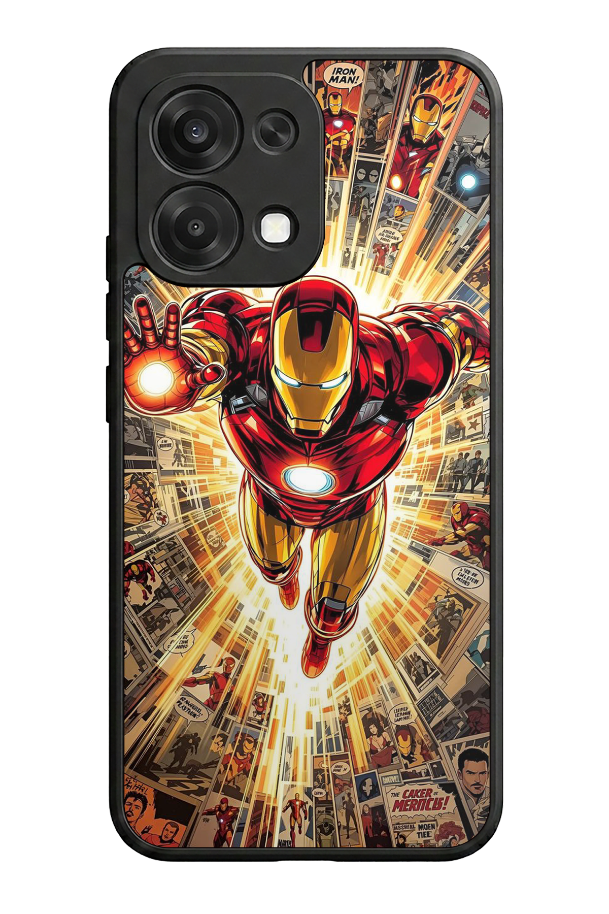 Oppo A6 Pro Uyumlu Iron Man ( Demir Adam ) Tasarımlı Glossy Premium Kılıf