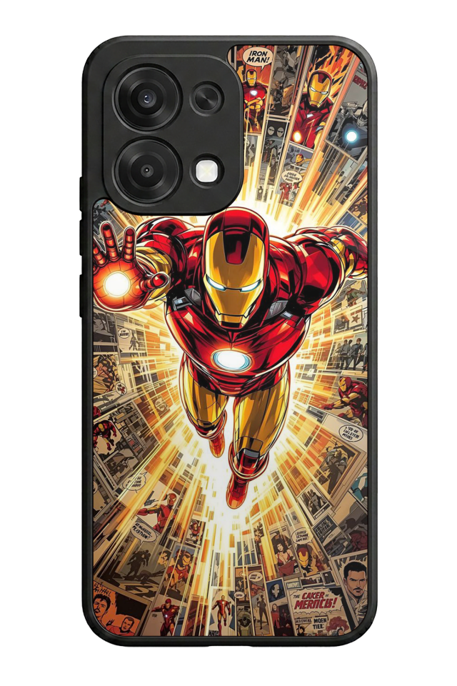 Oppo A6 Pro Uyumlu Iron Man ( Demir Adam ) Tasarımlı Glossy Premium Kılıf