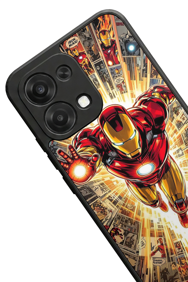 Oppo A6 Pro Uyumlu Iron Man ( Demir Adam ) Tasarımlı Glossy Premium Kılıf