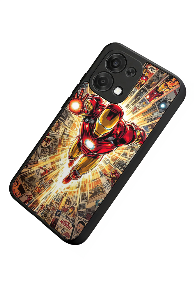 Oppo A6 Pro Uyumlu Iron Man ( Demir Adam ) Tasarımlı Glossy Premium Kılıf