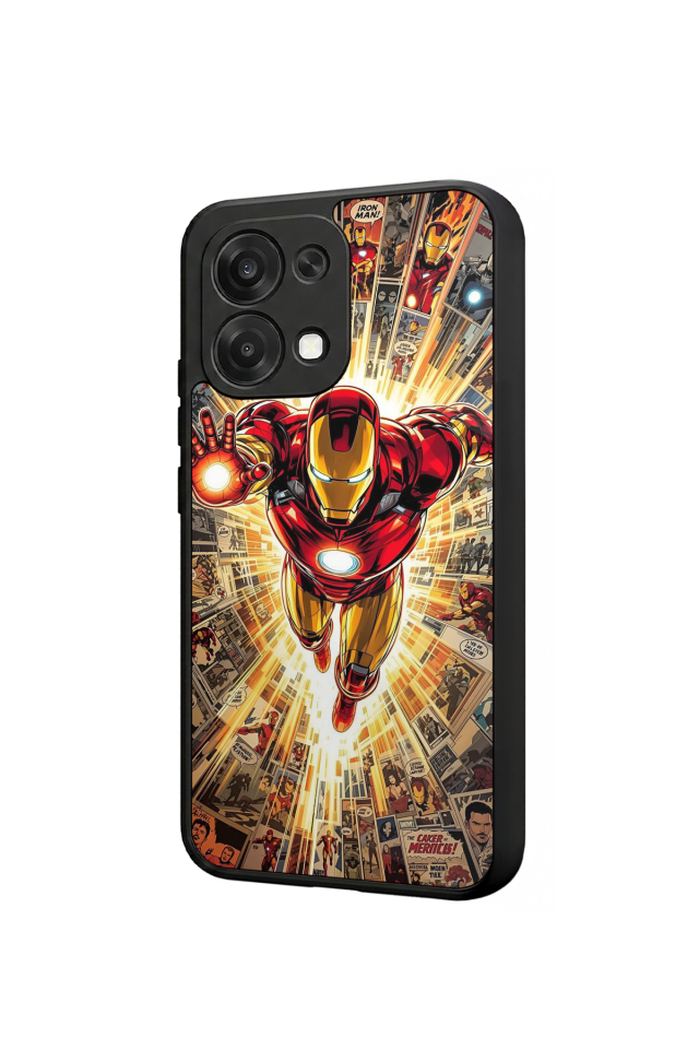 Oppo A6 Pro Uyumlu Iron Man ( Demir Adam ) Tasarımlı Glossy Premium Kılıf