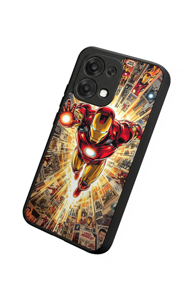 Oppo A6 Pro Uyumlu Iron Man ( Demir Adam ) Tasarımlı Glossy Premium Kılıf