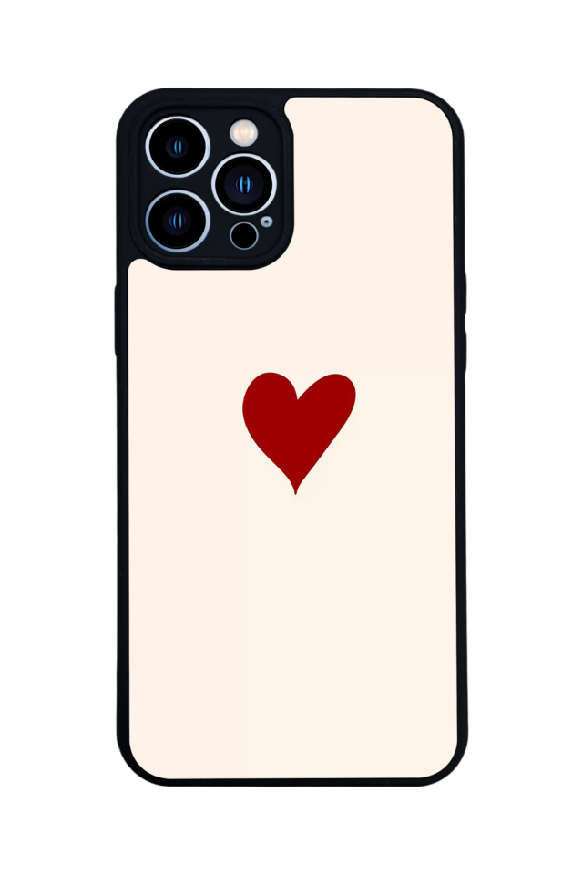 iPhone 13 Pro Max Uyumlu Kalp Love Tasarımlı Glossy Premium Kılıf