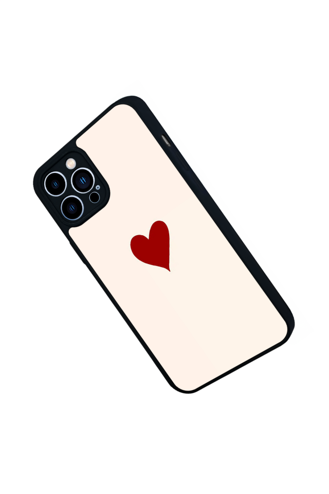 iPhone 13 Pro Max Uyumlu Kalp Love Tasarımlı Glossy Premium Kılıf