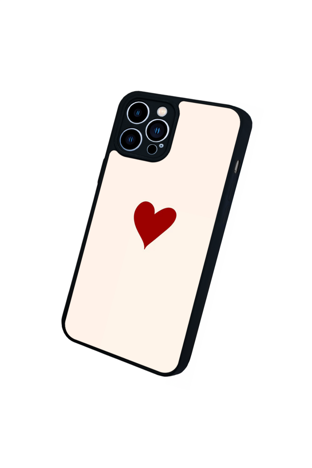 iPhone 13 Pro Max Uyumlu Kalp Love Tasarımlı Glossy Premium Kılıf