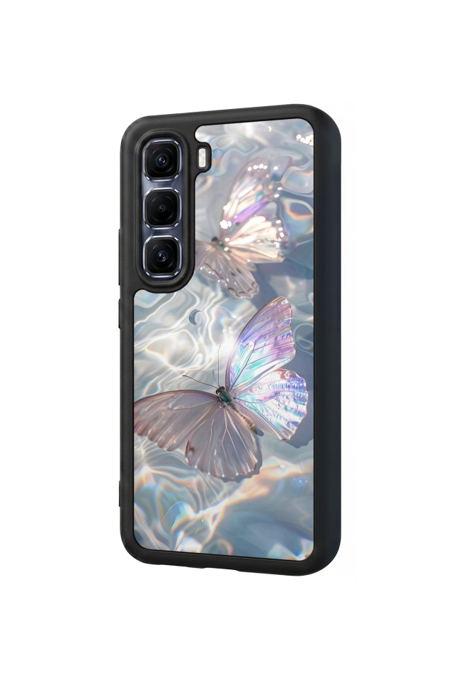 Infinix Hot 60 Pro Plus Uyumlu Kelebek Tasarımlı Glossy Premium Kılıf
