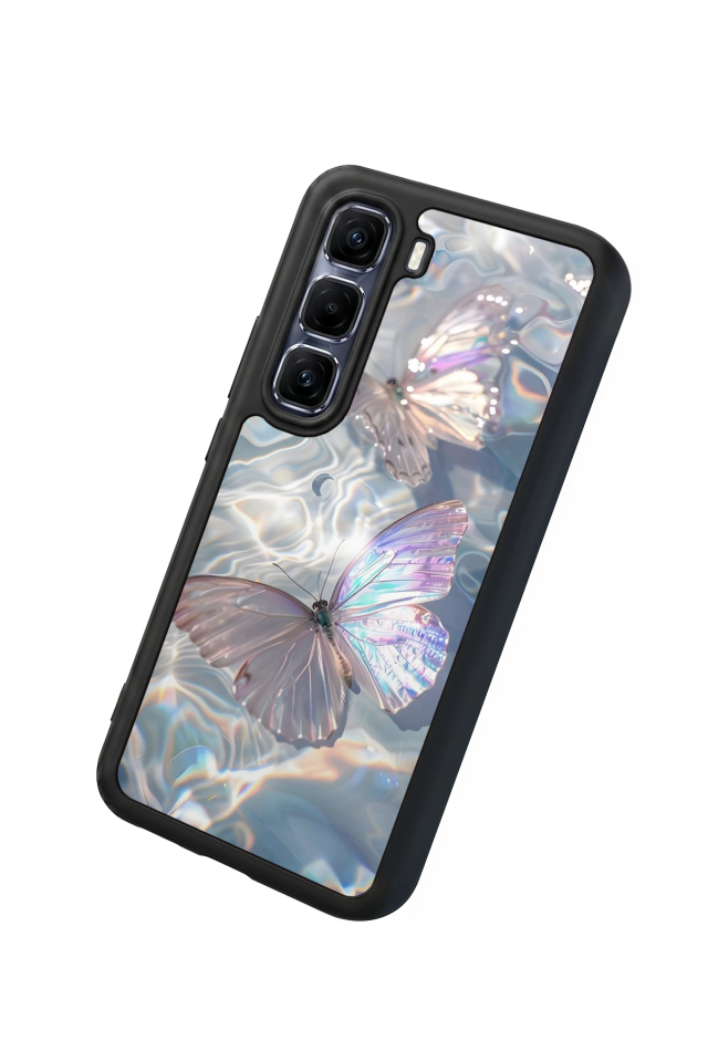 Infinix Hot 60 Pro Plus Uyumlu Kelebek Tasarımlı Glossy Premium Kılıf