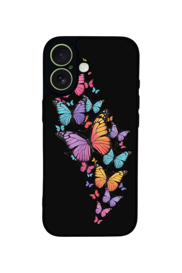 iPhone 17 Uyumlu Kelebek Tasarımlı Glossy Premium Kılıf