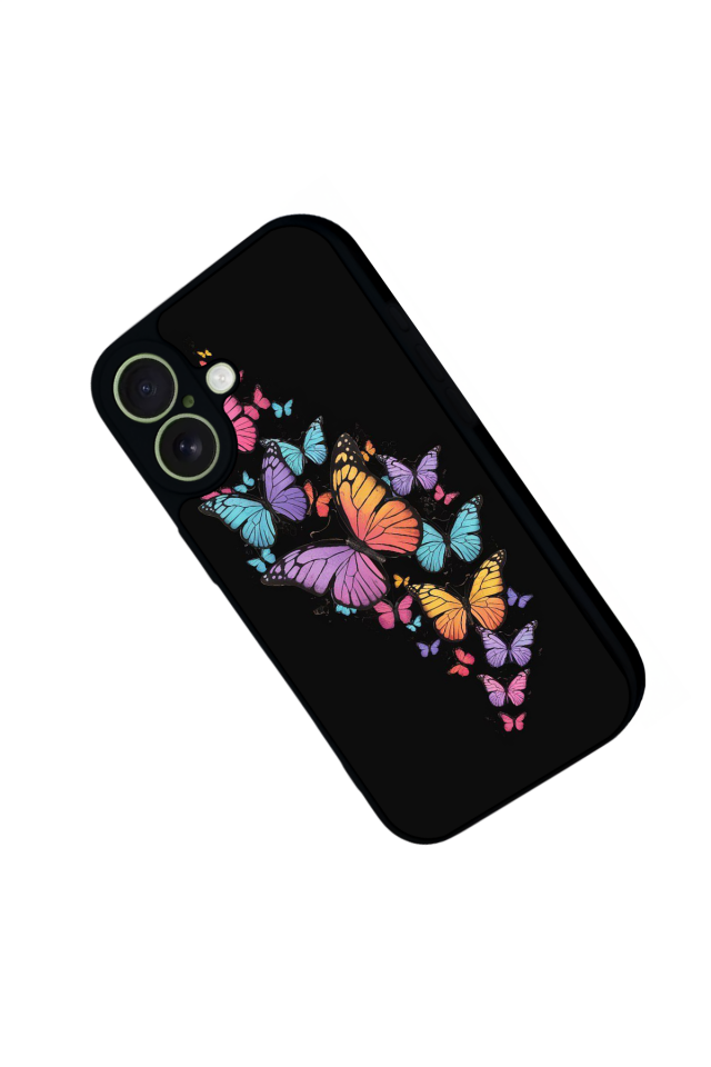 iPhone 17 Uyumlu Kelebek Tasarımlı Glossy Premium Kılıf