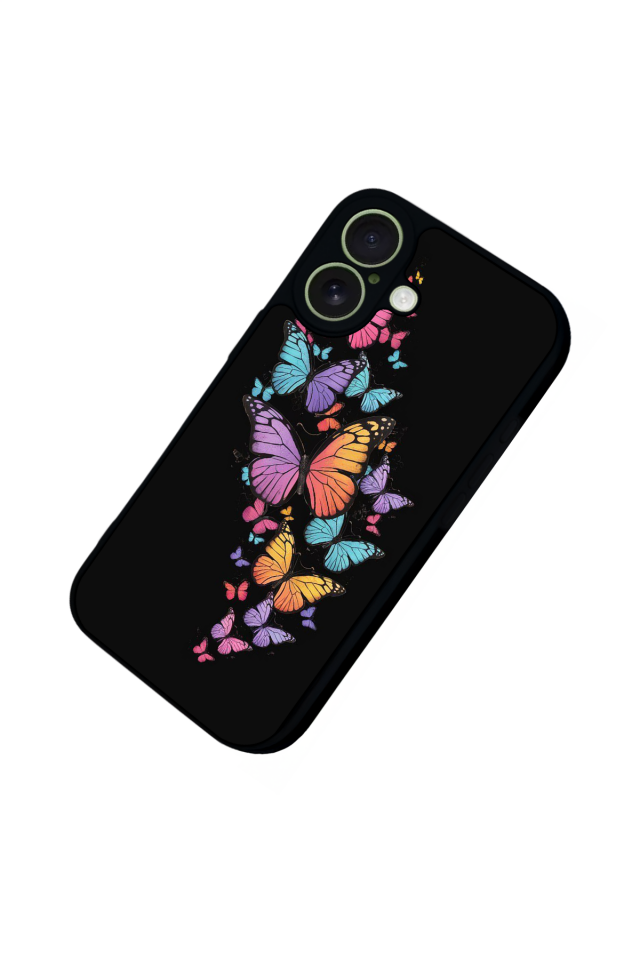 iPhone 17 Uyumlu Kelebek Tasarımlı Glossy Premium Kılıf