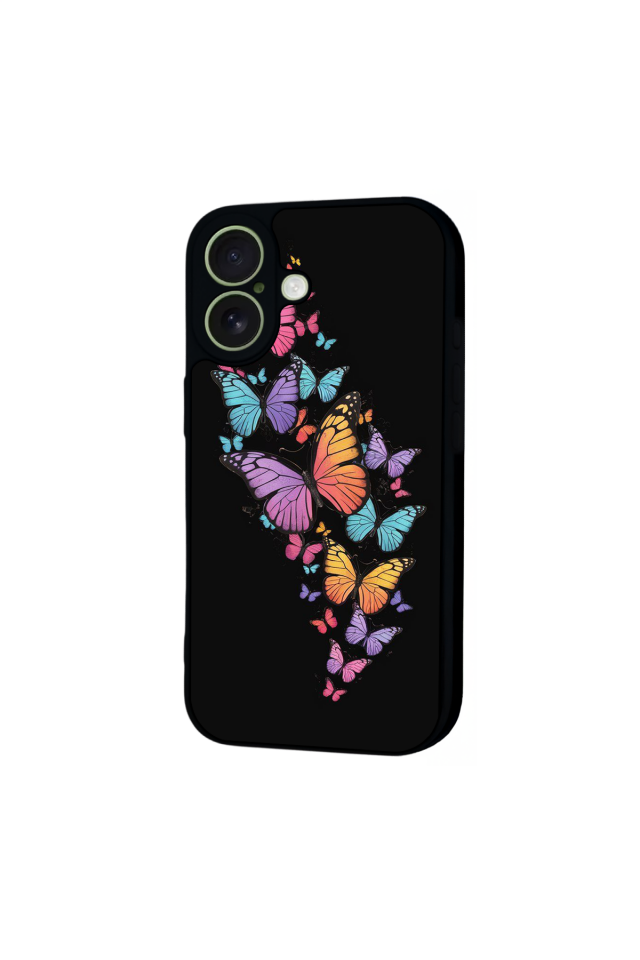 iPhone 17 Uyumlu Kelebek Tasarımlı Glossy Premium Kılıf