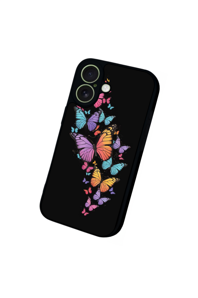 iPhone 17 Uyumlu Kelebek Tasarımlı Glossy Premium Kılıf