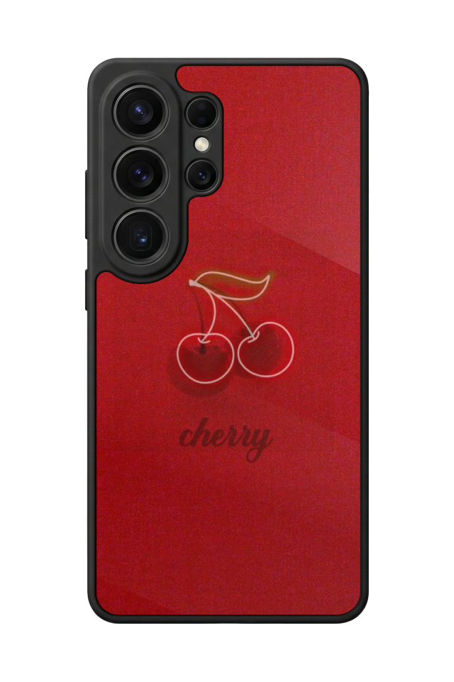 Samsung Galaxy S26 Ultra Uyumlu Kiraz Tasarımlı Glossy Premium Kılıf