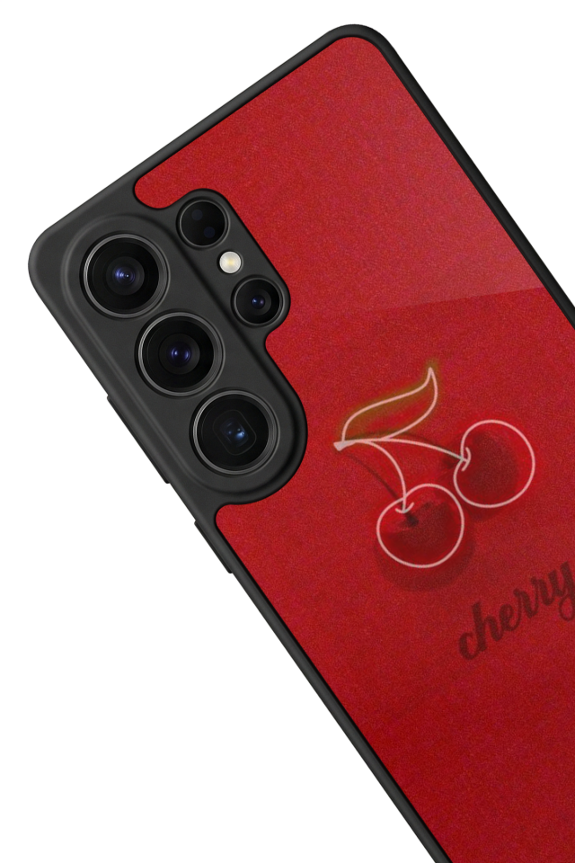 Samsung Galaxy S26 Ultra Uyumlu Kiraz Tasarımlı Glossy Premium Kılıf