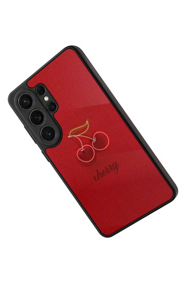 Samsung Galaxy S26 Ultra Uyumlu Kiraz Tasarımlı Glossy Premium Kılıf