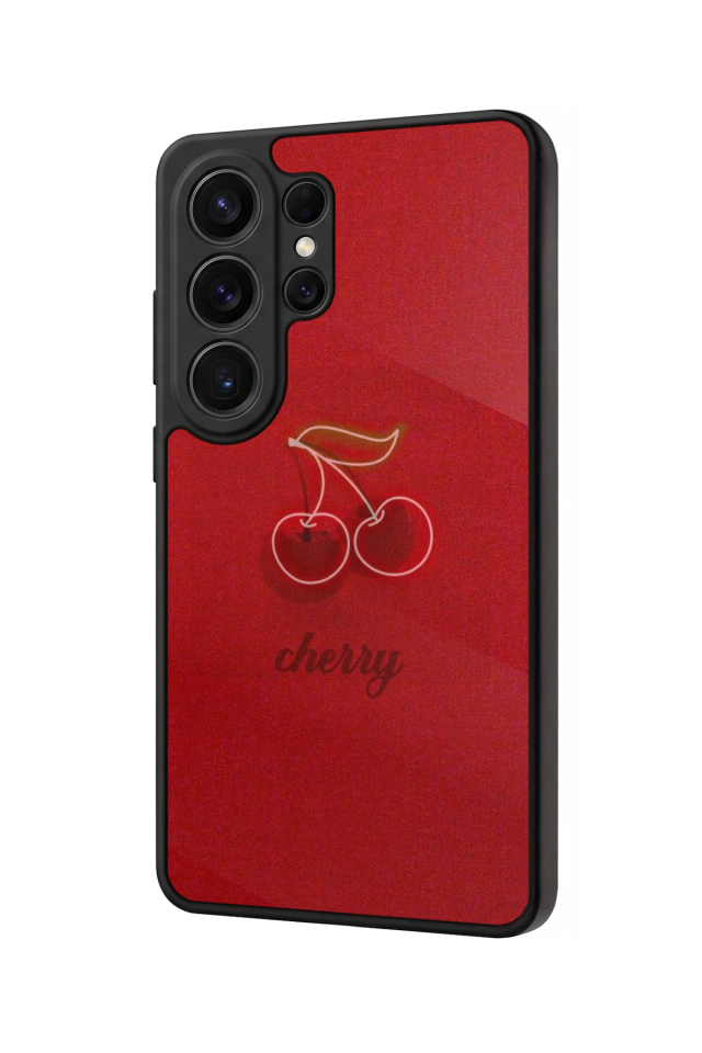 Samsung Galaxy S26 Ultra Uyumlu Kiraz Tasarımlı Glossy Premium Kılıf