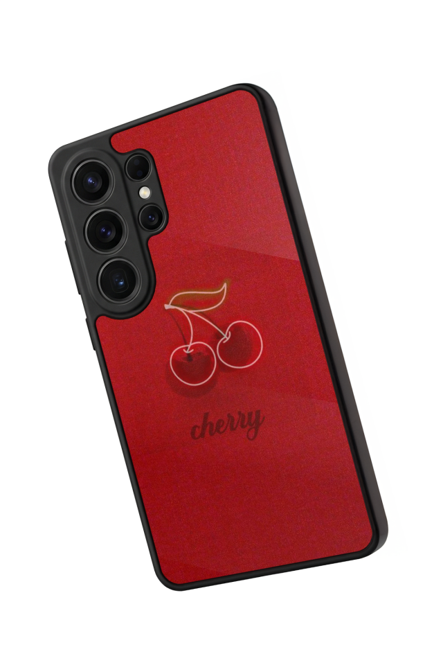 Samsung Galaxy S26 Ultra Uyumlu Kiraz Tasarımlı Glossy Premium Kılıf