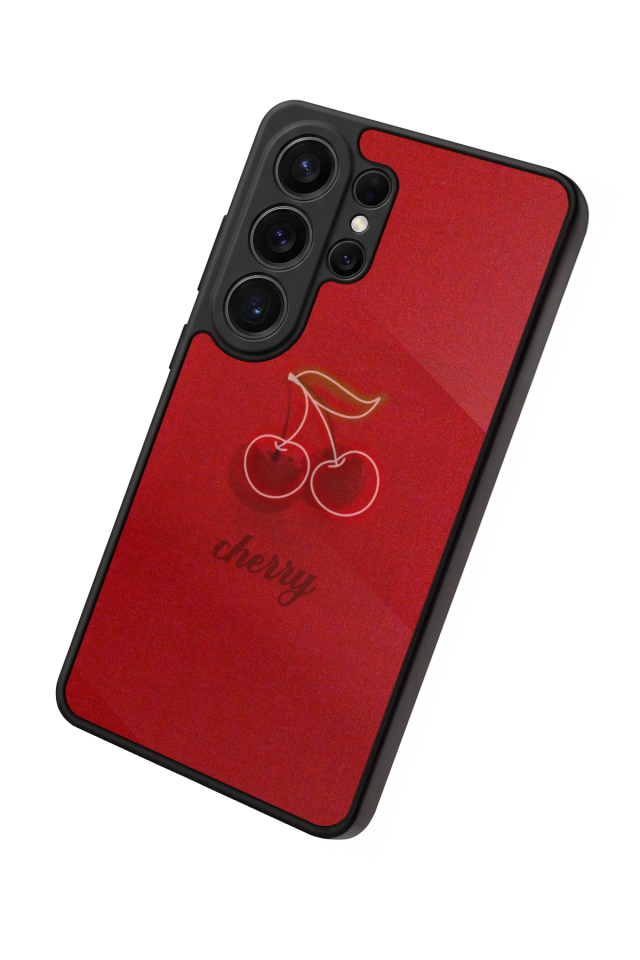 Samsung Galaxy S26 Ultra Uyumlu Kiraz Tasarımlı Glossy Premium Kılıf
