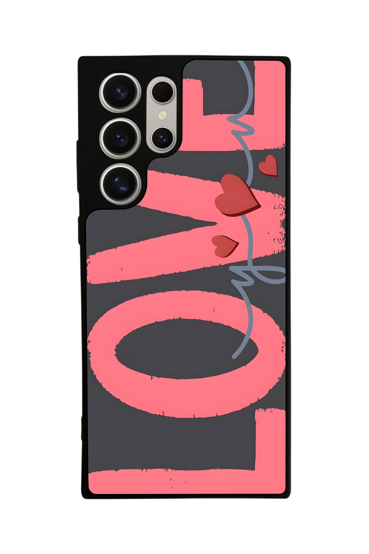 Samsung Galaxy S23 Ultra Uyumlu Love Tasarımlı Glossy Premium Kılıf