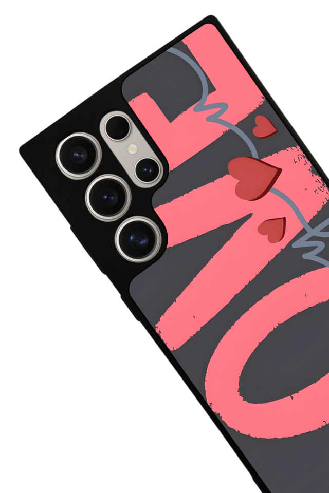 Samsung Galaxy S23 Ultra Uyumlu Love Tasarımlı Glossy Premium Kılıf