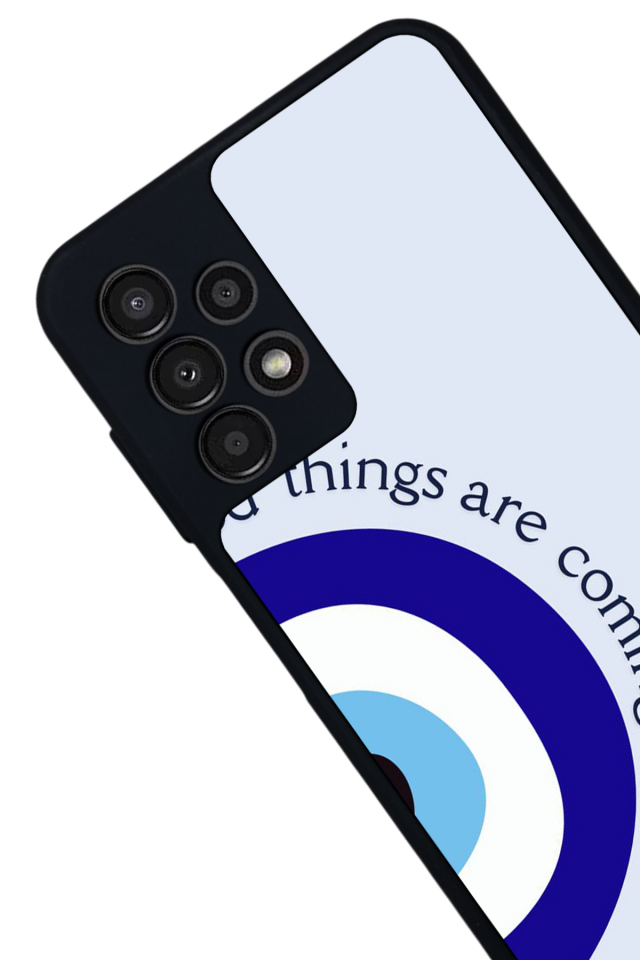 Samsung Galaxy A13 Uyumlu Nazar Tasarımlı Glossy Premium Kılıf