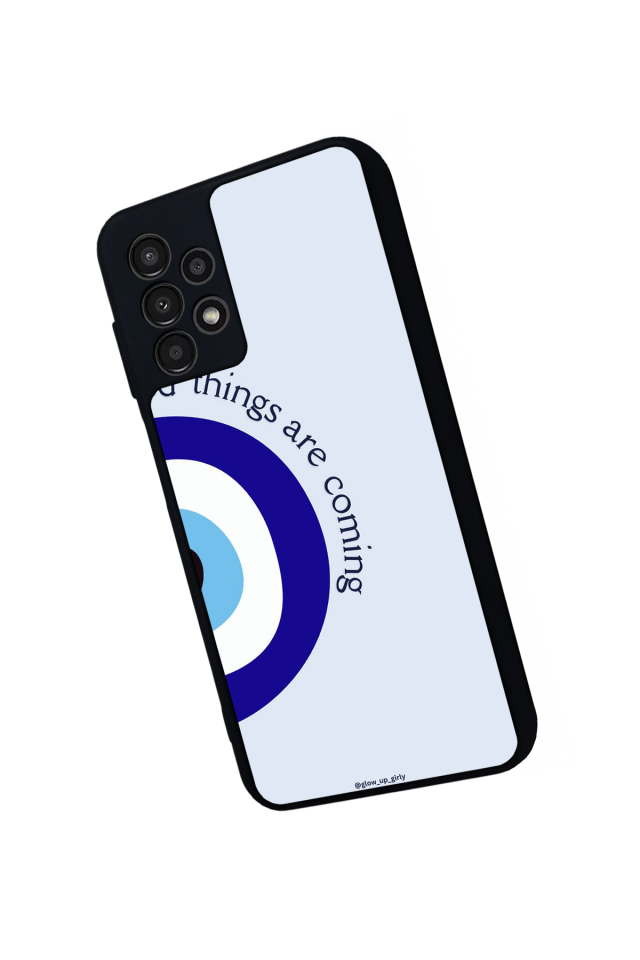 Samsung Galaxy A13 Uyumlu Nazar Tasarımlı Glossy Premium Kılıf