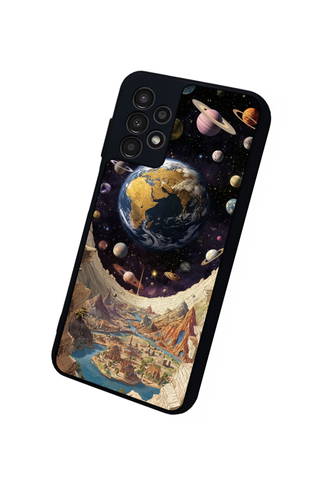 Samsung Galaxy A23 Uyumlu Uzay Tasarımlı Glossy Premium Kılıf