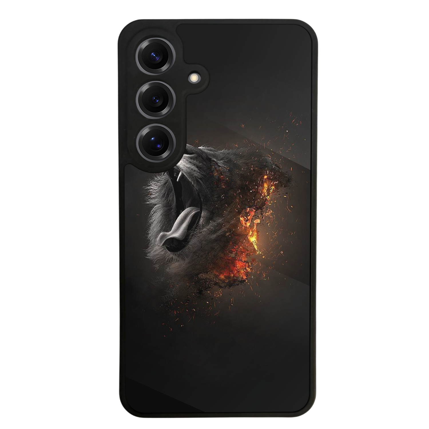 Samsung Galaxy S25 Uyumlu Aslan Tasarımlı Glossy Premium Kılıf