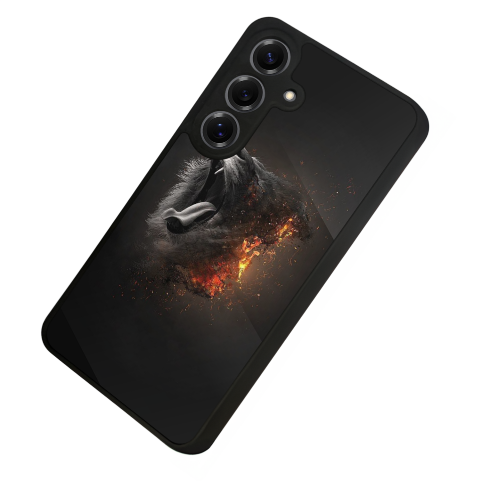 Samsung Galaxy S25 Uyumlu Aslan Tasarımlı Glossy Premium Kılıf