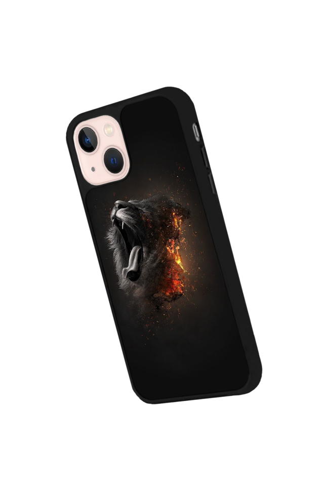 iPhone 13/14 Uyumlu Aslan Tasarımlı Glossy Premium Kılıf