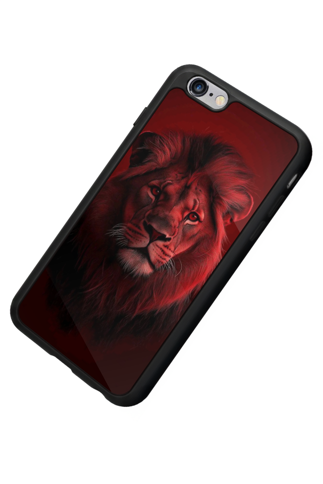 iPhone 6s Plus Uyumlu Aslan Tasarımlı Glossy Premium Kılıf