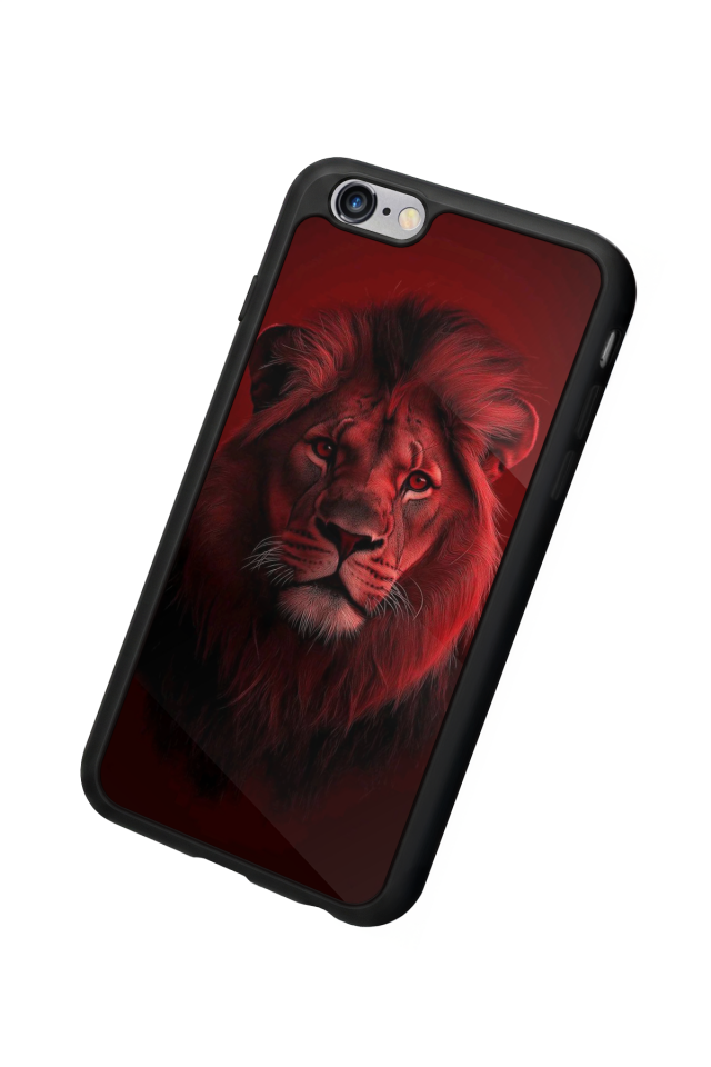 iPhone 6s Plus Uyumlu Aslan Tasarımlı Glossy Premium Kılıf