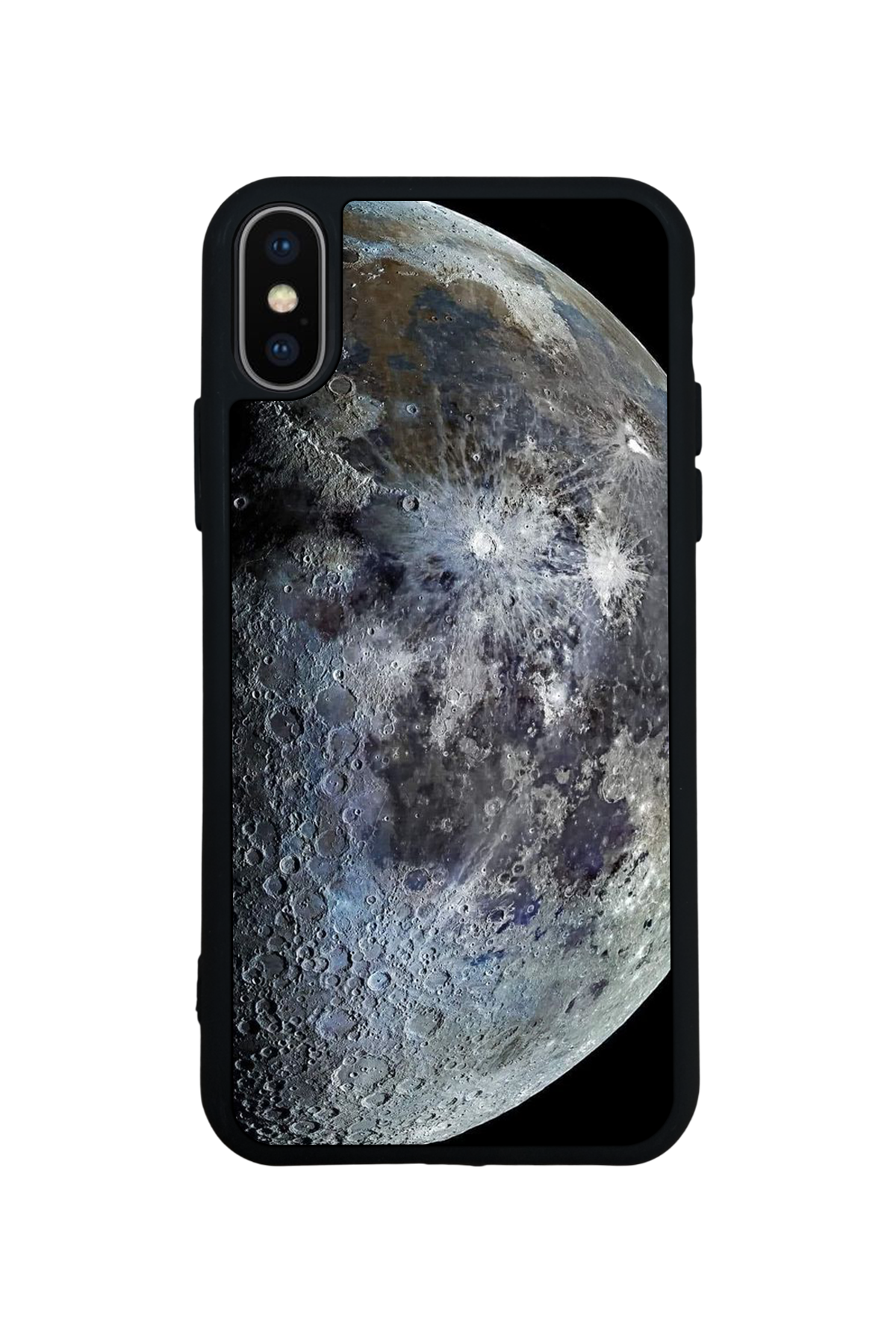 iPhone X/ XS Uyumlu Ay Tasarımlı Glossy Premium Kılıf