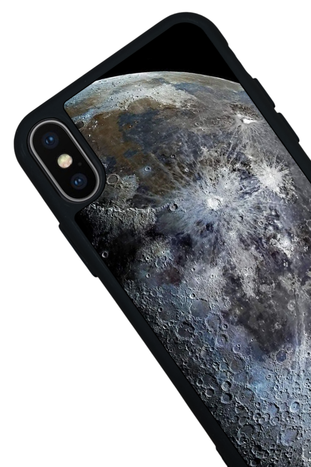 iPhone X/ XS Uyumlu Ay Tasarımlı Glossy Premium Kılıf
