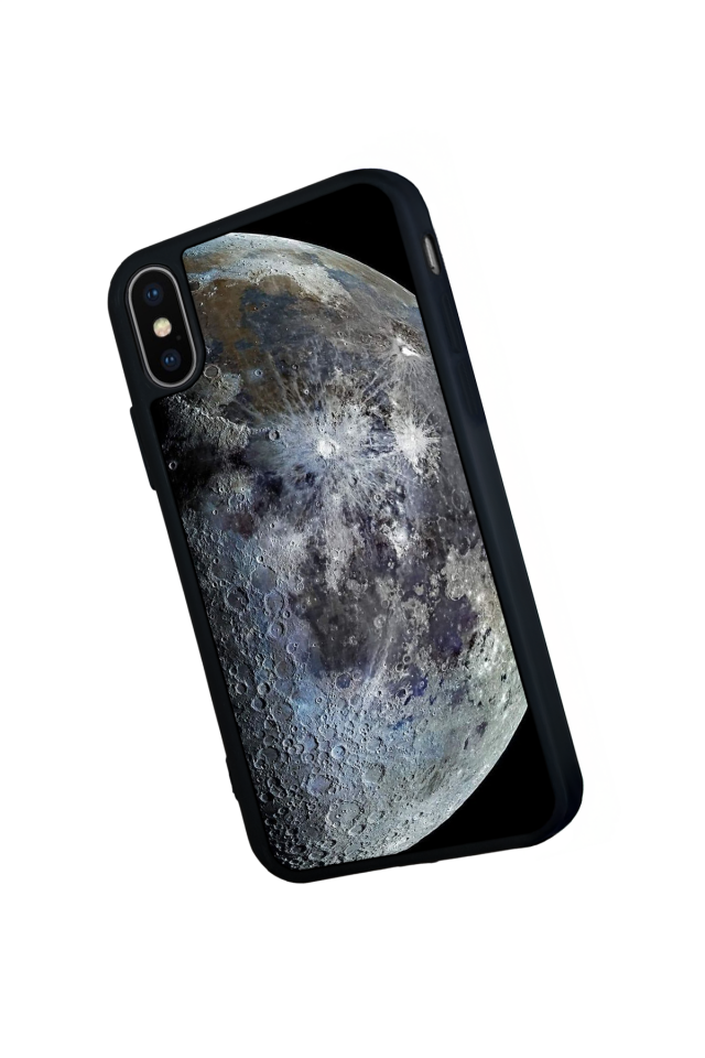 iPhone X/ XS Uyumlu Ay Tasarımlı Glossy Premium Kılıf