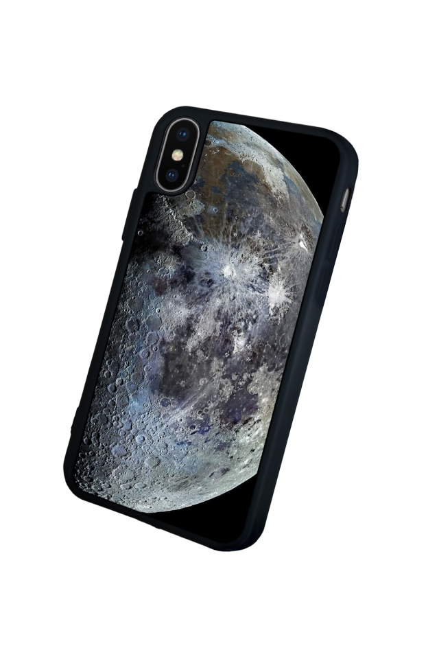 iPhone X/ XS Uyumlu Ay Tasarımlı Glossy Premium Kılıf