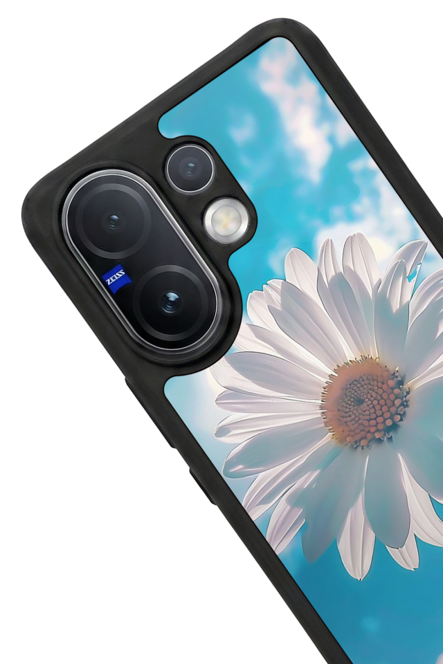 Vivo V60 Uyumlu Cicek Tasarımlı Glossy Premium Kılıf