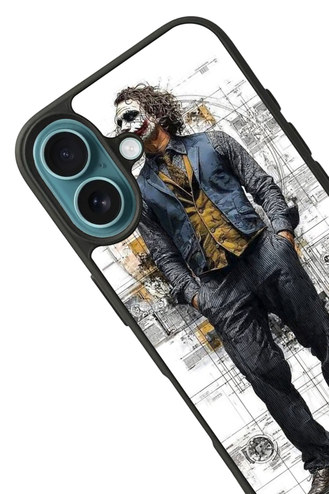 iPhone 16 Uyumlu Joker Tasarımlı Glossy Premium Kılıf