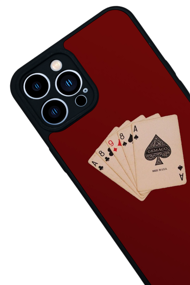 iPhone 12 Pro Max Uyumlu Kart Tasarımlı Glossy Premium Kılıf