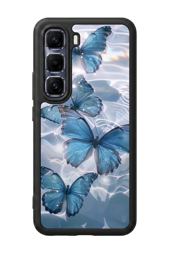 Infinix Hot 60 Pro Plus Uyumlu Kelebek Tasarımlı Glossy Premium Kılıf