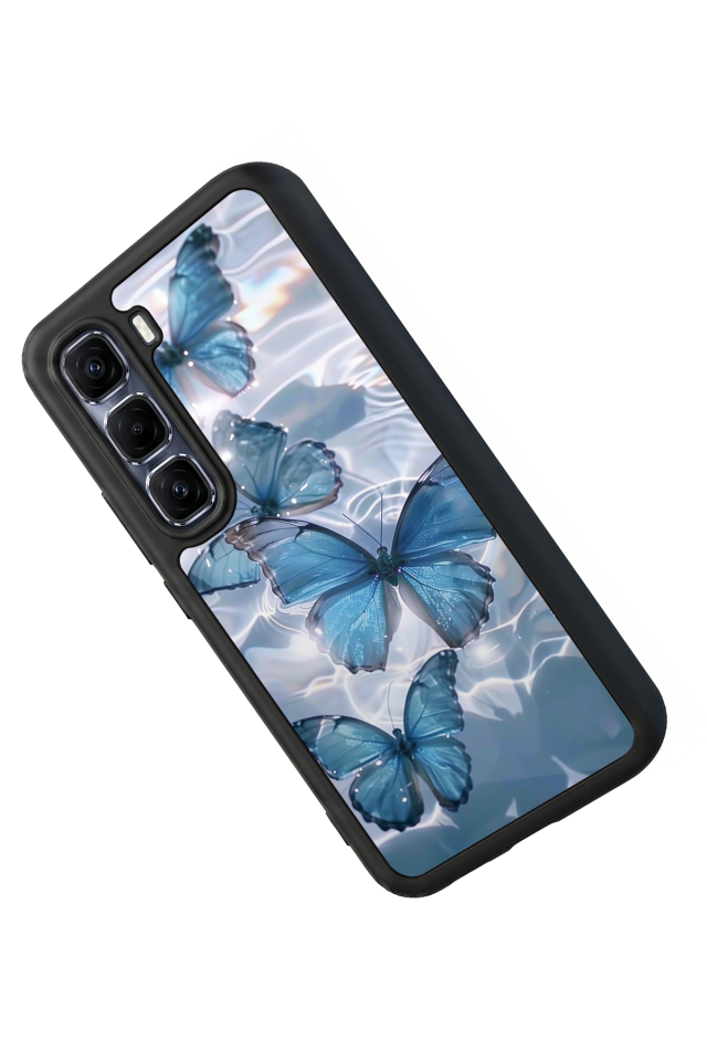 Infinix Hot 60 Pro Plus Uyumlu Kelebek Tasarımlı Glossy Premium Kılıf